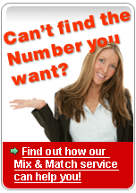 Can't find the Number you want? Click here for our Mix and Match service